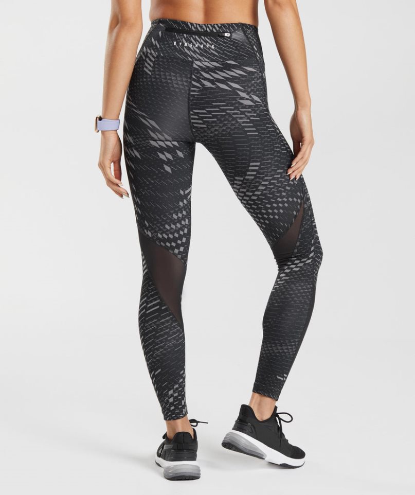 Women's Gymshark Sport Running Leggings Black | CA 8N17A6